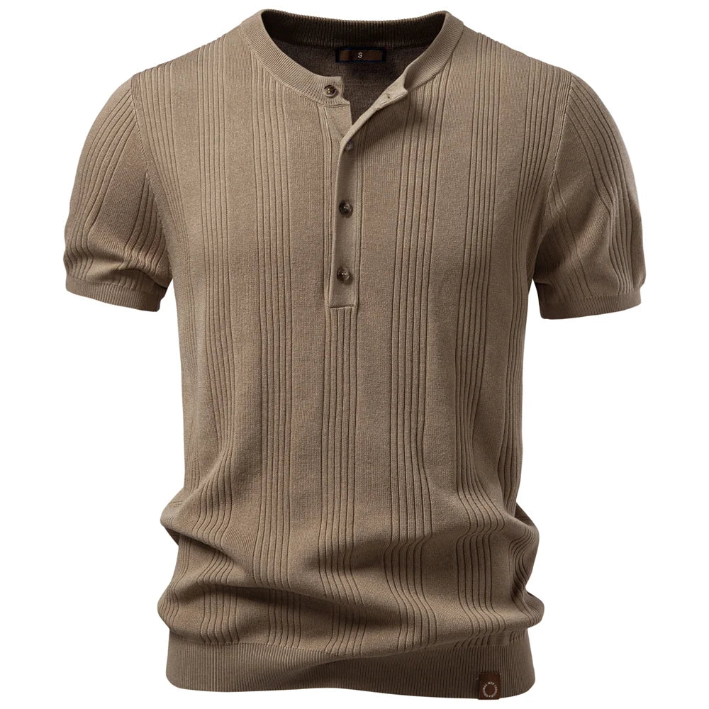 The Hudson Henley Knit Shirt