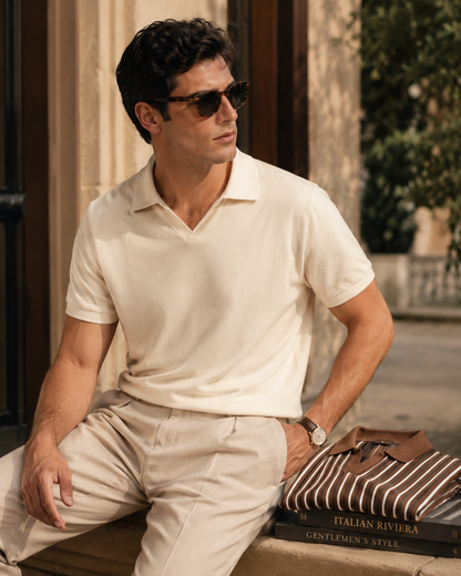 The Monaco & Striped Knit Polo Set
