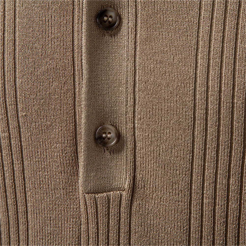 The Hudson Henley Knit Shirt