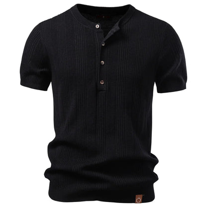 The Hudson Henley Knit Shirt