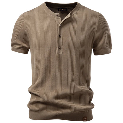 The Hudson Henley Knit Shirt