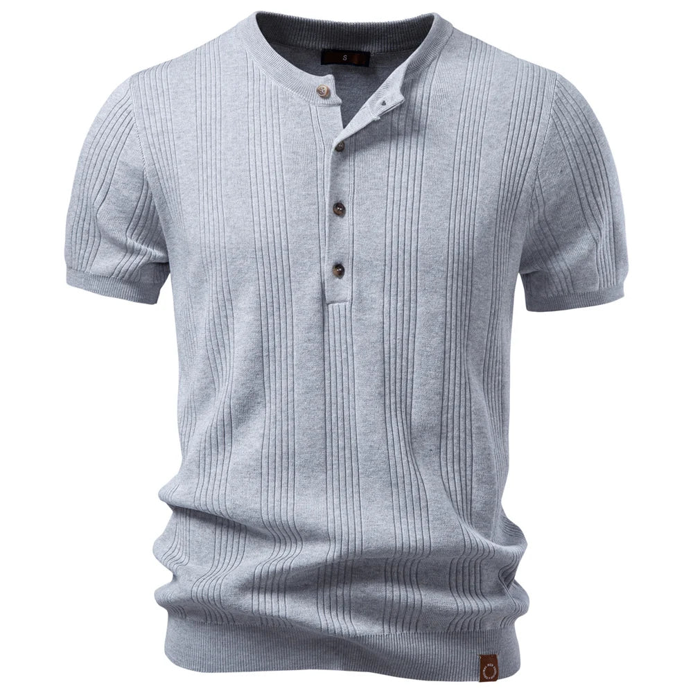 The Hudson Henley Knit Shirt