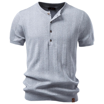 The Hudson Henley Knit Shirt